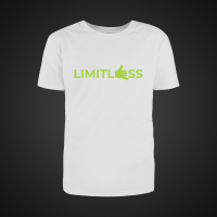 Limitless balti marškinėliai / neon geltona