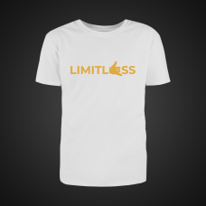 Limitless balti marškinėliai / geltona